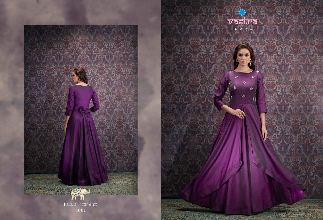 Feeling Vol 1 Premium Satin Gowns By Vastra Moda