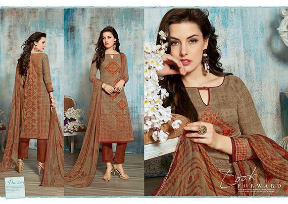 Kum Kum Soft Cottan Cambric Suit 3 Piece