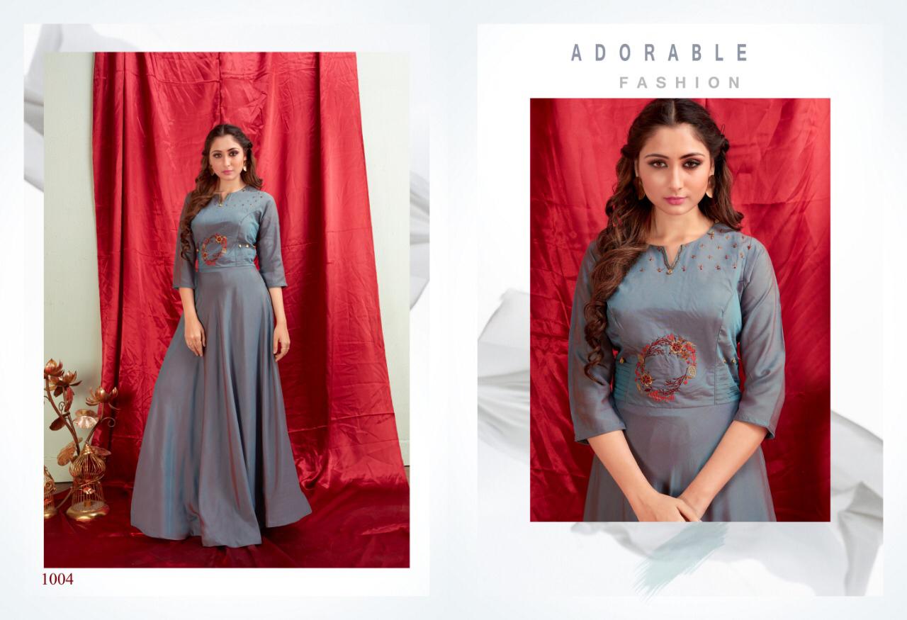 Pearl By Sweety Fashion Pure Maslin Fancy Party Wear Gown