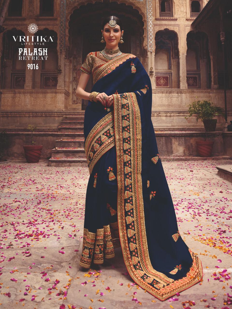 Palash Vritika Lifestyle Series 9009 To 9016 Designer Party Wear Sarees Wholesale Supplier And Deale...