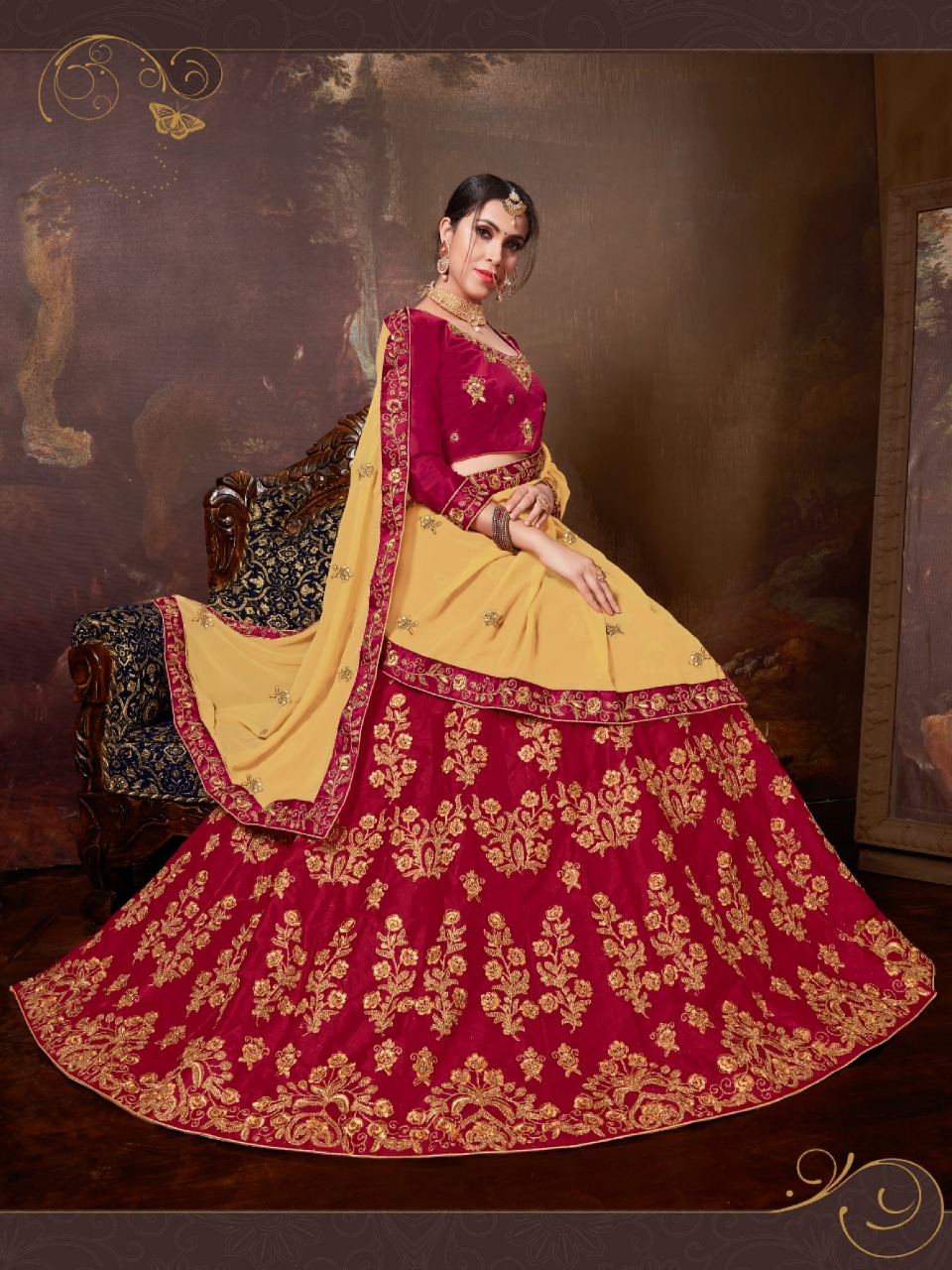 Olive By Sanskar Style Designer Party Wear Lehngas Wholesale Supplier And Dealer Surat