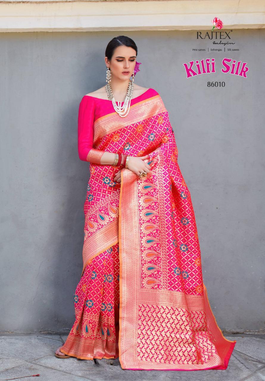 Kulfi Silk By Raj Tex Series 86001 To 86010 Silk Designer Occasion Wear Sarees Wholesale Supplier Gu...