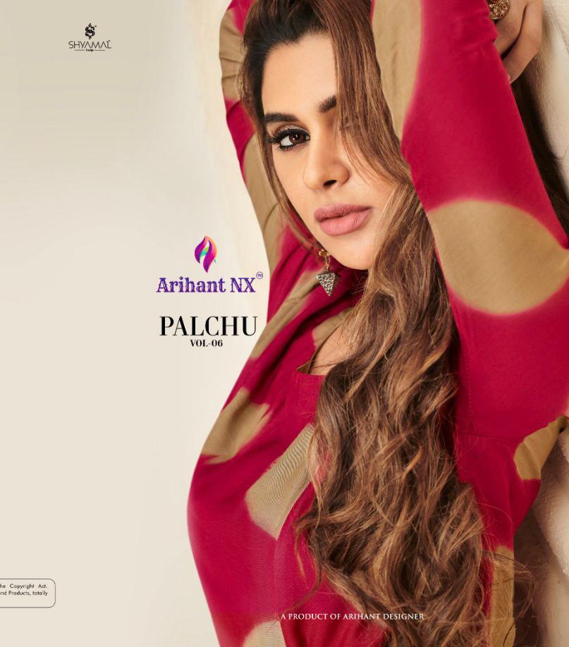 Palchu Vol 6 By Arihant Nx Series 1049 To 1056 Designer Party Wear Kurtis Wholesale Supplier Surat
