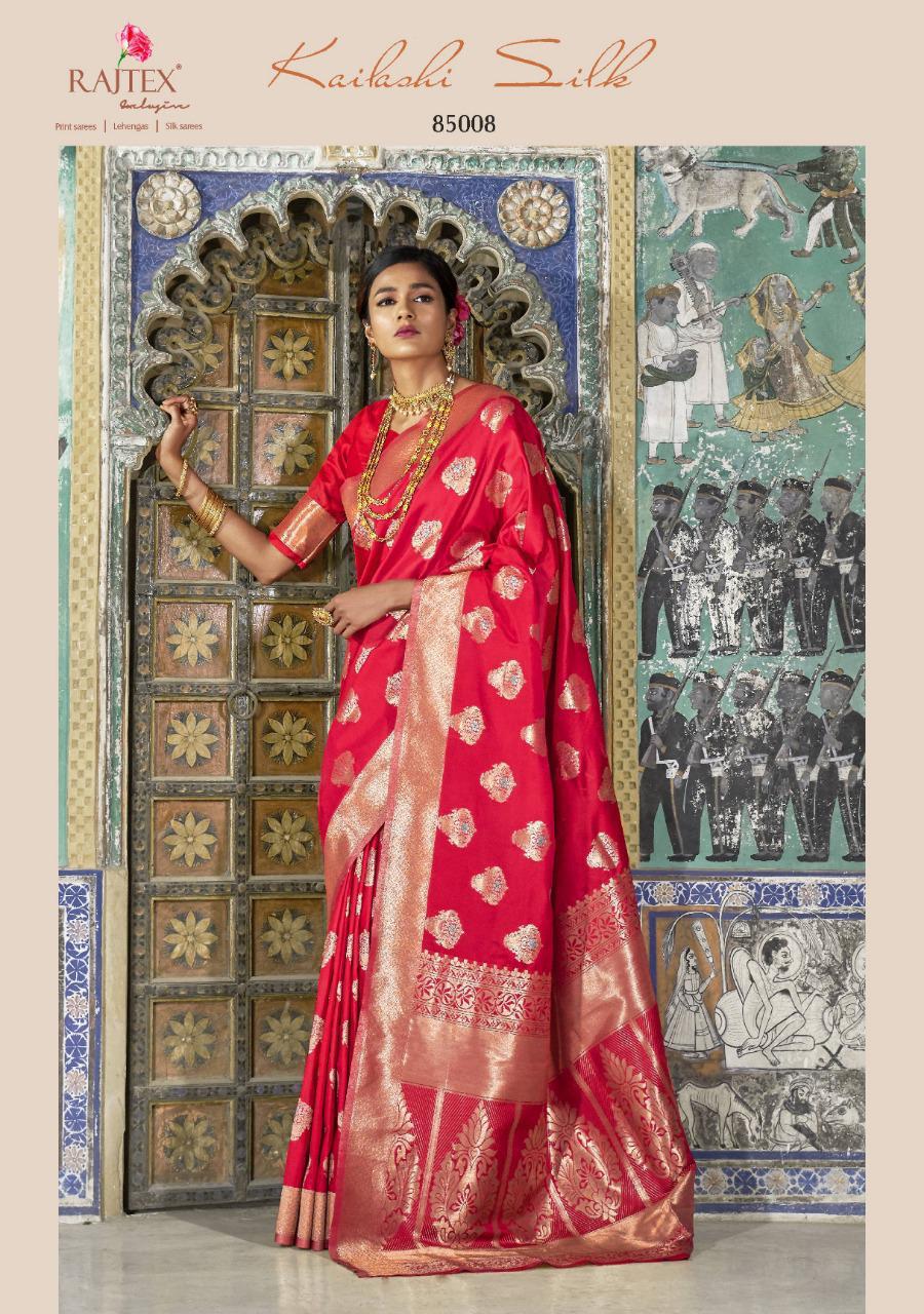 Kailashi Silk By Raj Tex Series 85001 To 85010 Silk Designer Occasion Wear Sarees Wholesale Supplier...