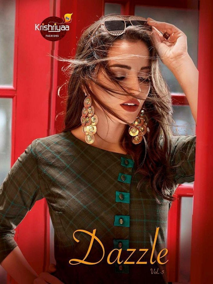 Dazzle Vol 5 By Krishriyaa Cotton Long Kurtis Collecotion Wholesale Supplier And Dealer Surat