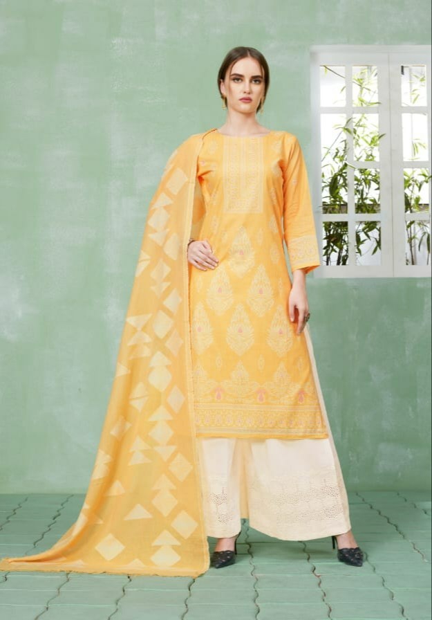 Samta By Rivaa Cotton Designer Dress Materials Wholesale Supplier Gujarat