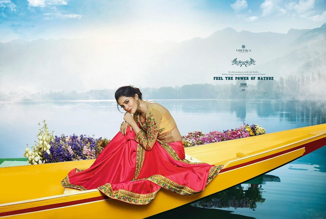 Sneh Vol 5 By Vritika Series 50001 To 50009 Fancy Designer Party Wear Sarees Wholesale Supplier Guja...