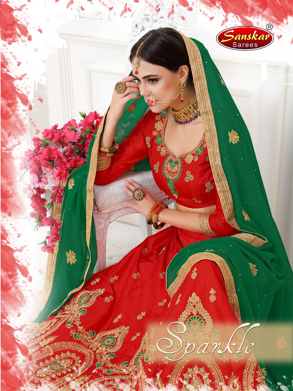 Sparkle By Sanskar Style Designer Party Wear Lehngas Wholesale Supplier Surat