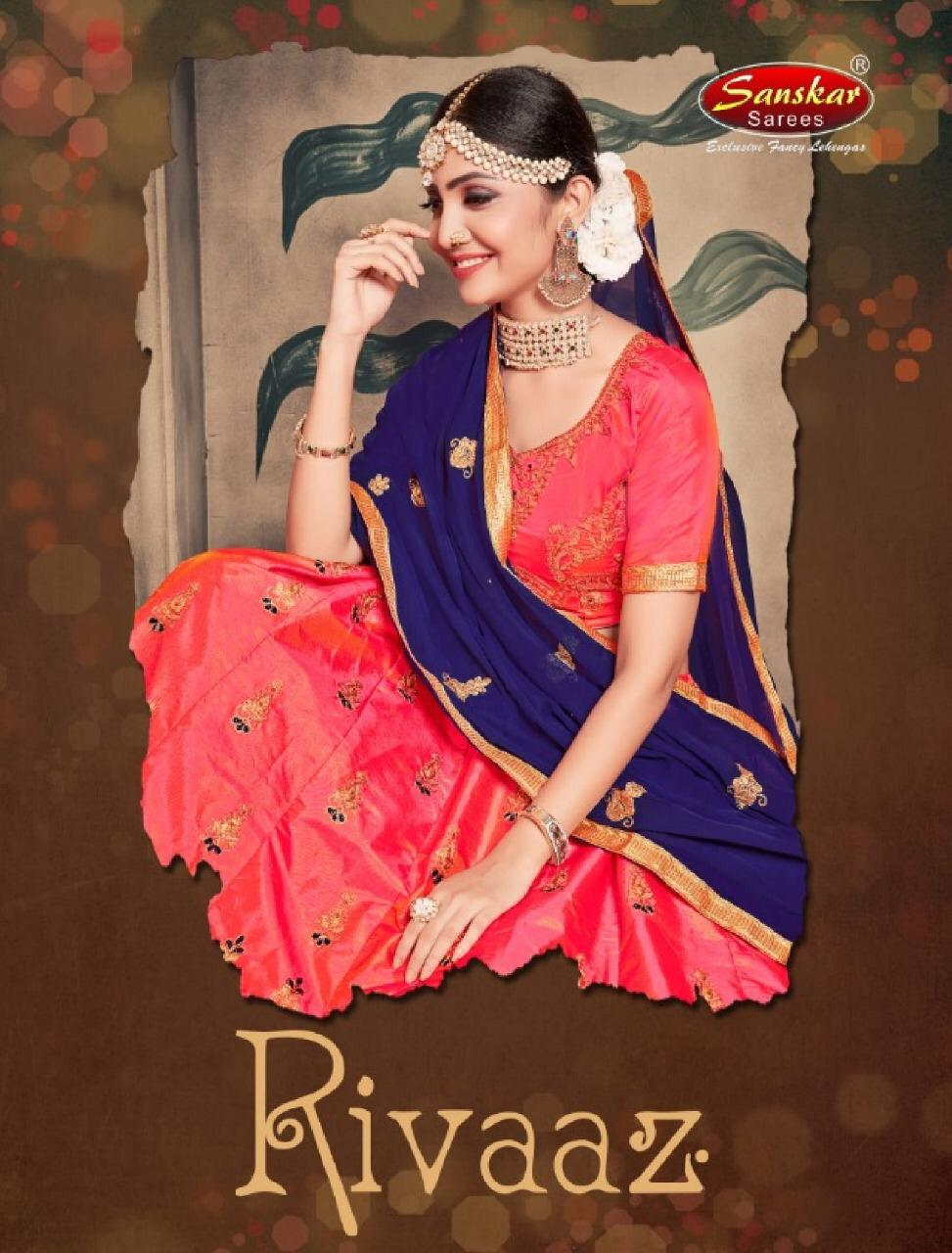 Rivaaj By Sanskar Style Designer Party Wear Lehngas Collection Wholesale Supplier Gujarat