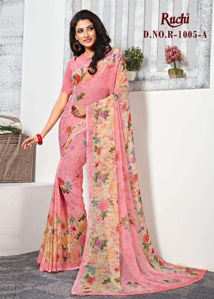 Raaga Georgette By Ruchi Sarees Printed Designer Sarees Wholesale Supplier And Dealer Surat