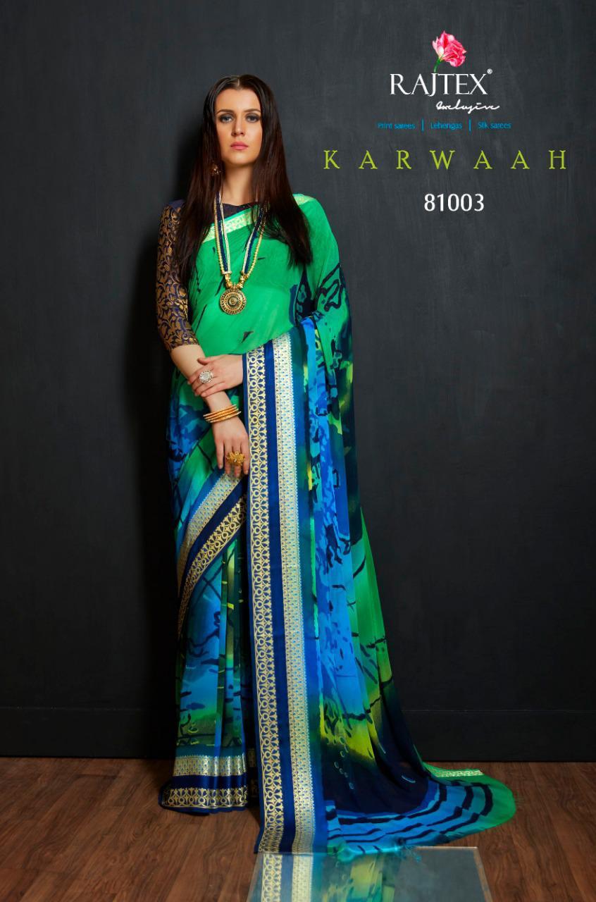 Karwaah By Raj Tex Series 81001 To 81006   Viscose Border Sarees Wholesale Supplier Gujarat