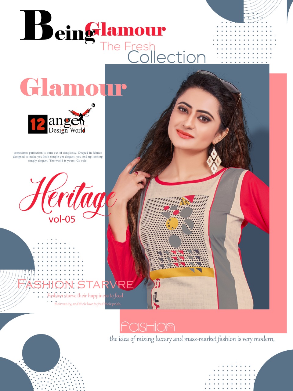 Heritage Vol 5 By 12angel Reyon Kurtis With Plazzo Wholesale Supplier Surat