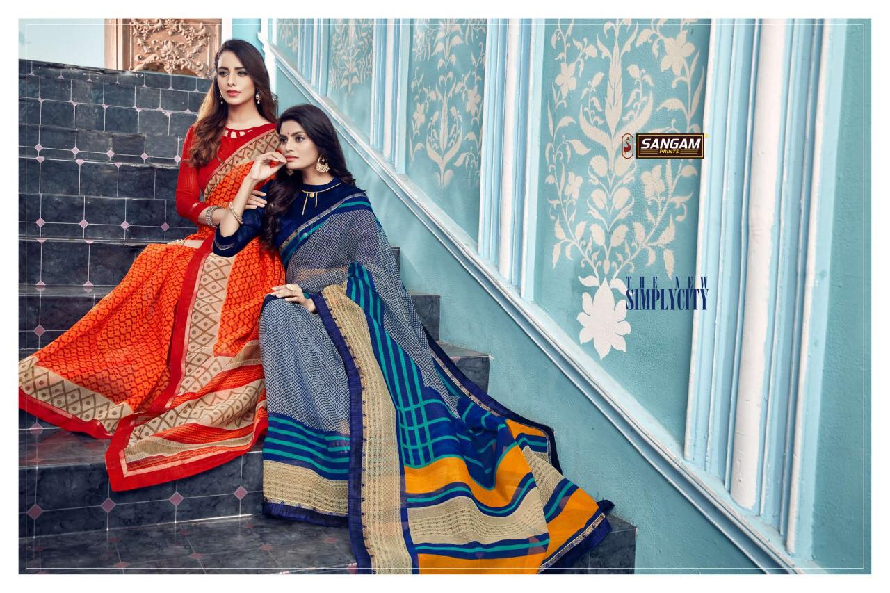 Panihari By Sangam Series 1001 To 1008 Cotton Printed Sarees Wholesale Supplier Surat