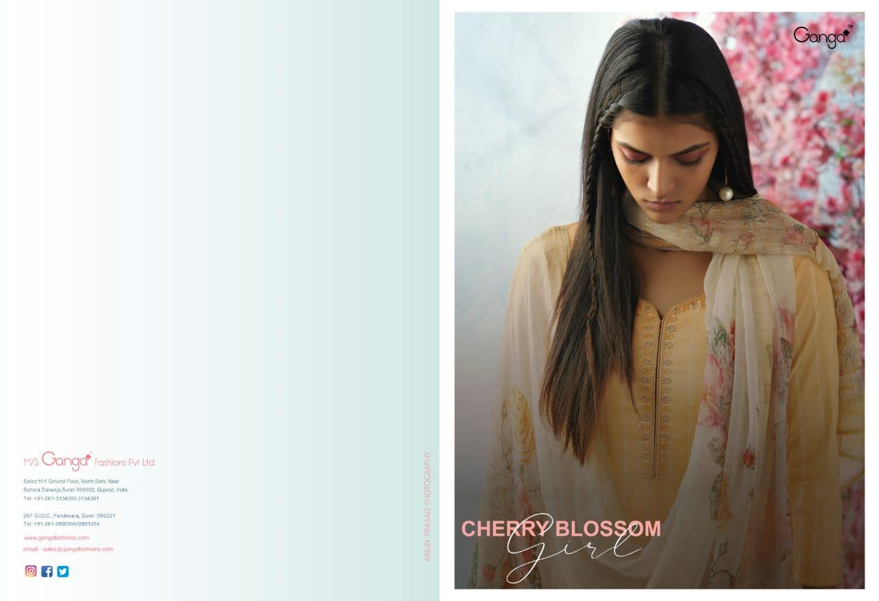 Cherry Blossom By Ganga Series  7640 To 7648 Cotton Printed Suits Wholesale Supplier Gujarat