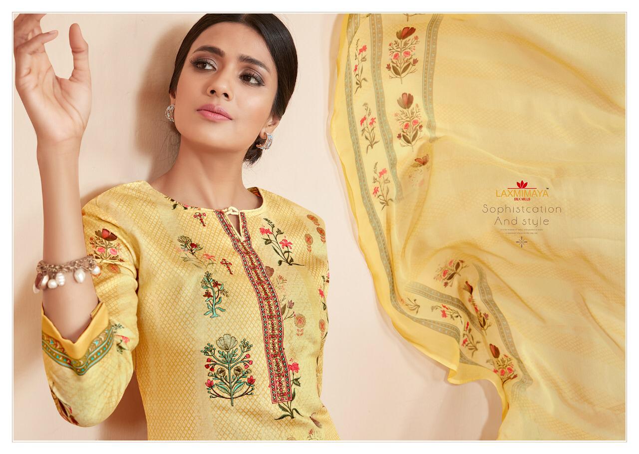 Parnika By Laxmimaya Silk Cotton Digital Printed Suits Wholesale Supplier Gujarat