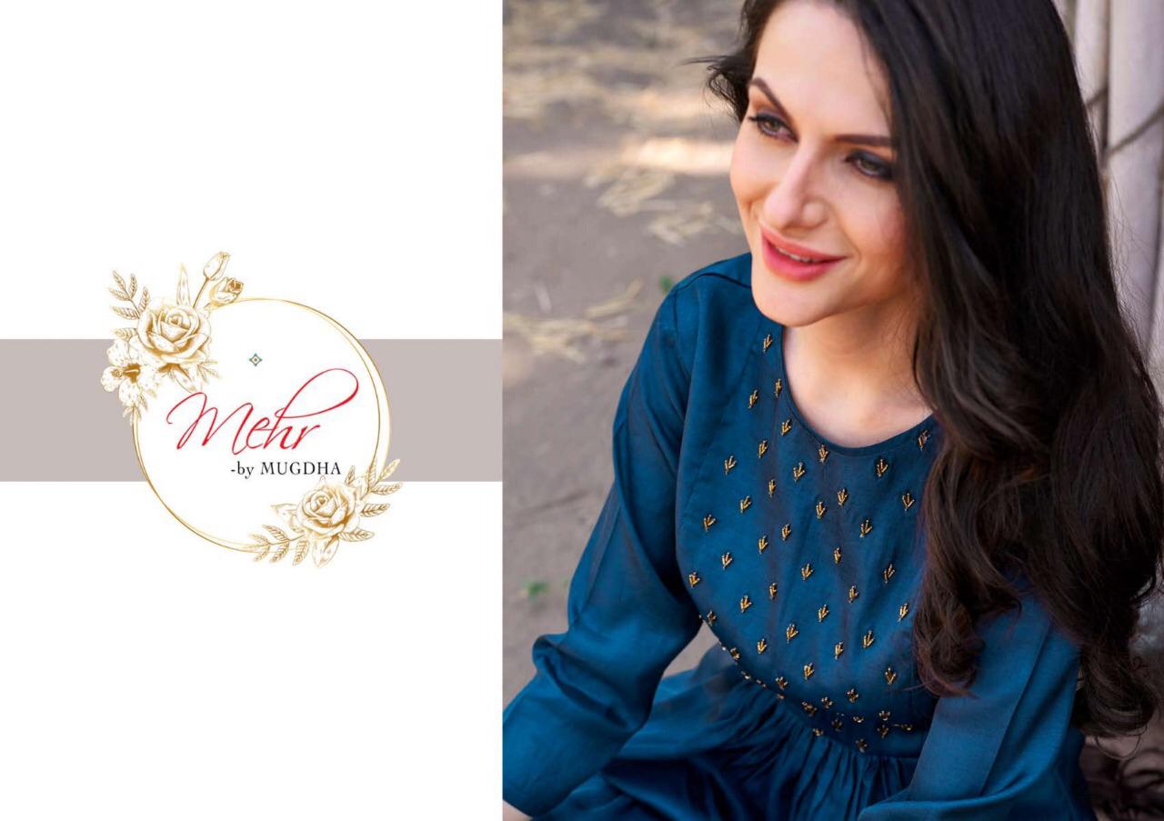Mehr Vol  2 By Mugdha Silk Designer Party Wear Kurtis Wholesale Supplier Surat