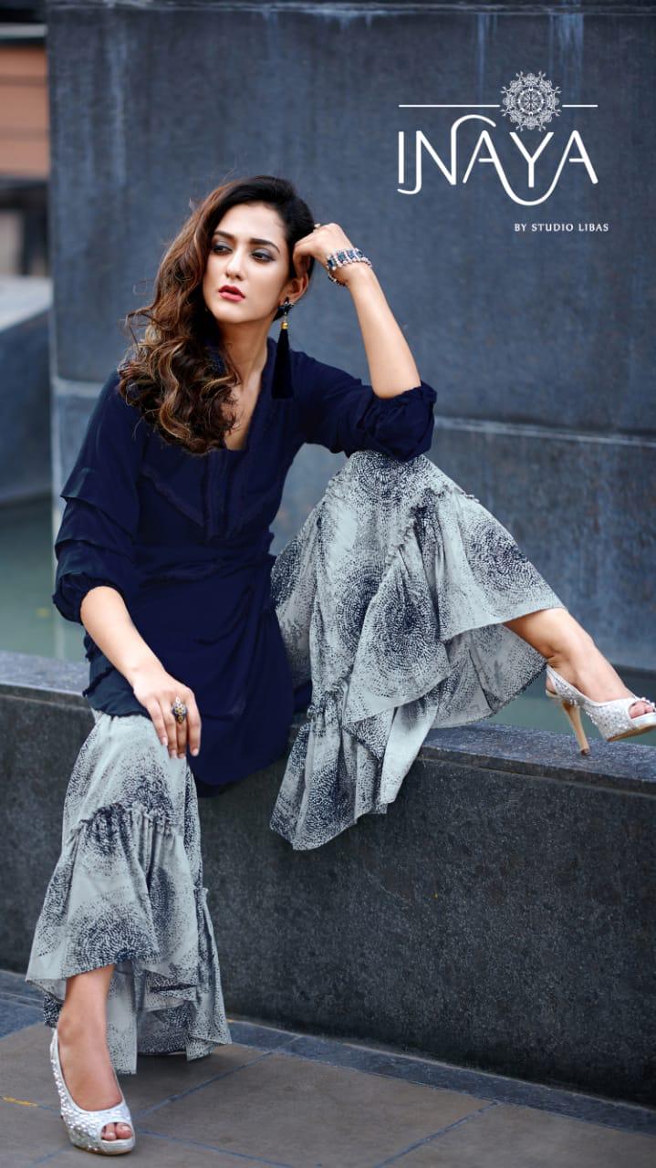Formal Collection 2 By Inaya Studio Libas Kurtis With Double Layer Garara Collection Wholesale Suppl...