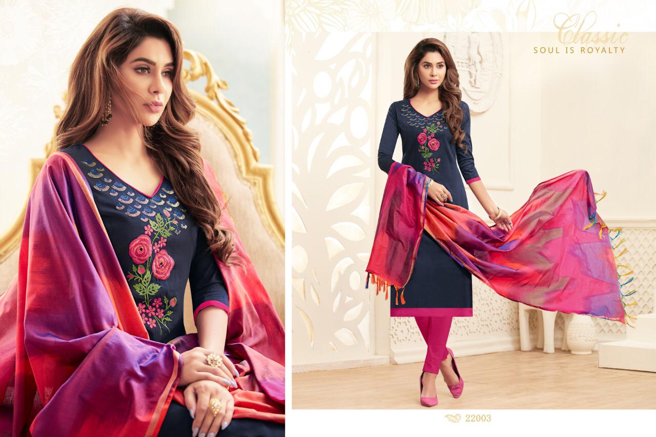 Colourful 2 By Raghav Cotton Embroidered Dress Materials Wholesale Supplier Surat