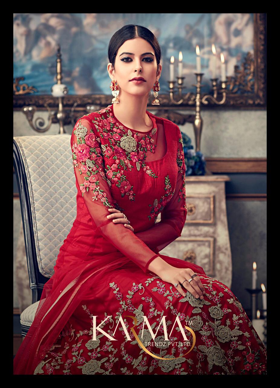 Karma Series 15035 Colour Plus Designer Party Wear Suits Wholesale Supplier Gujarat