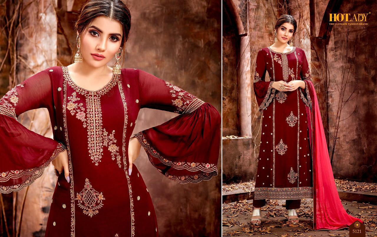 Mishti By Hotlady Series 5121 To 5127 Designer Party Wear Suits Wholesale Supplier India