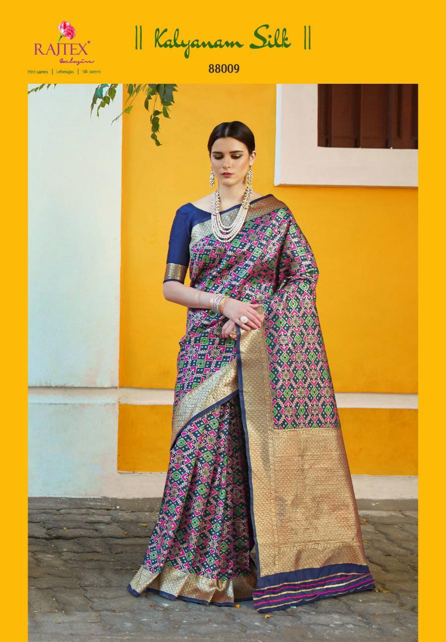 Kalyanam Silk By Raj Tex Series 88001 To 88012 Silk Sarees Wholesale Supplier And Dealer India
