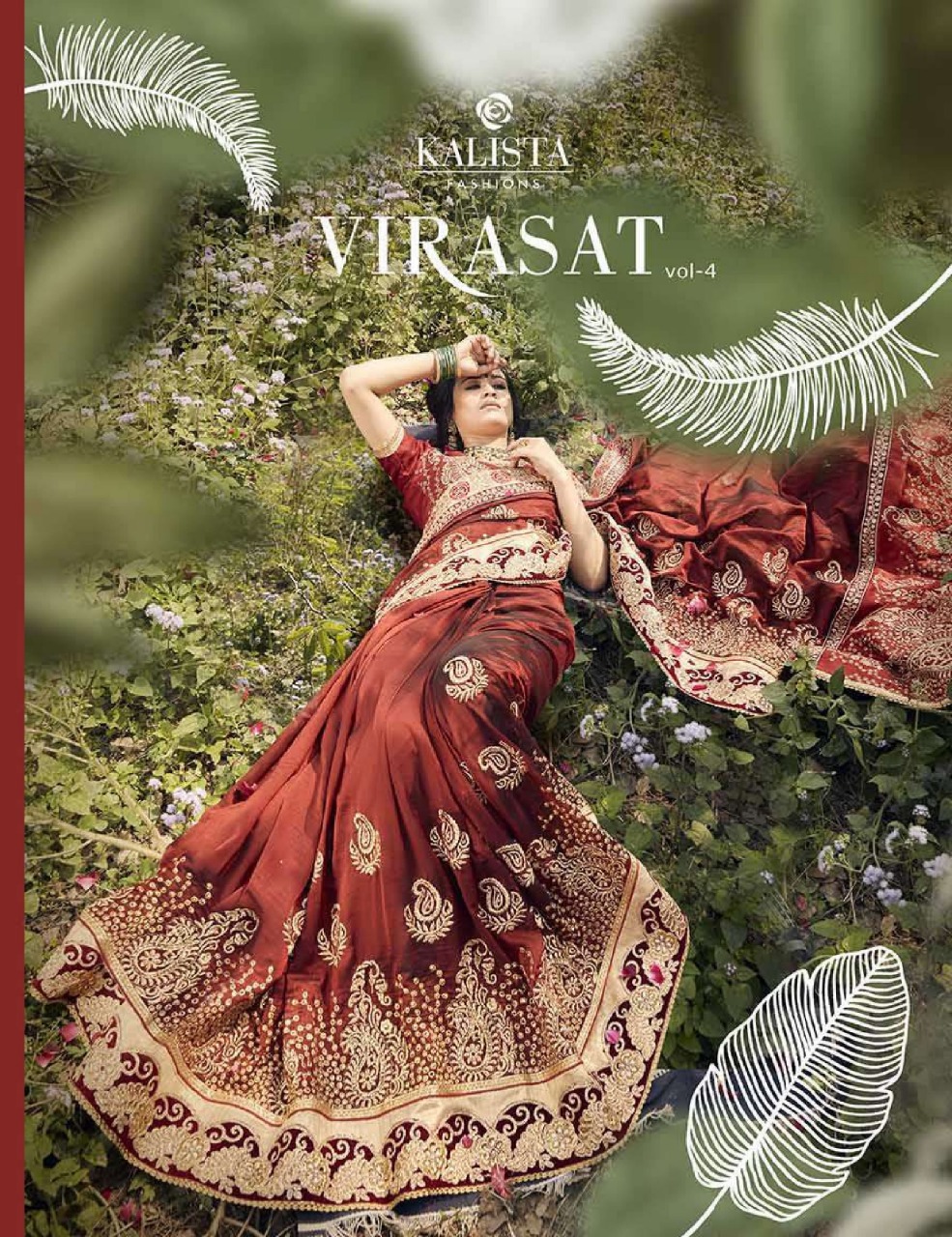 Virasat Vol 4 By Kalista Series 55028 To 55035 Designer Party Wear Sarees Wholesale Supplier And Dea...