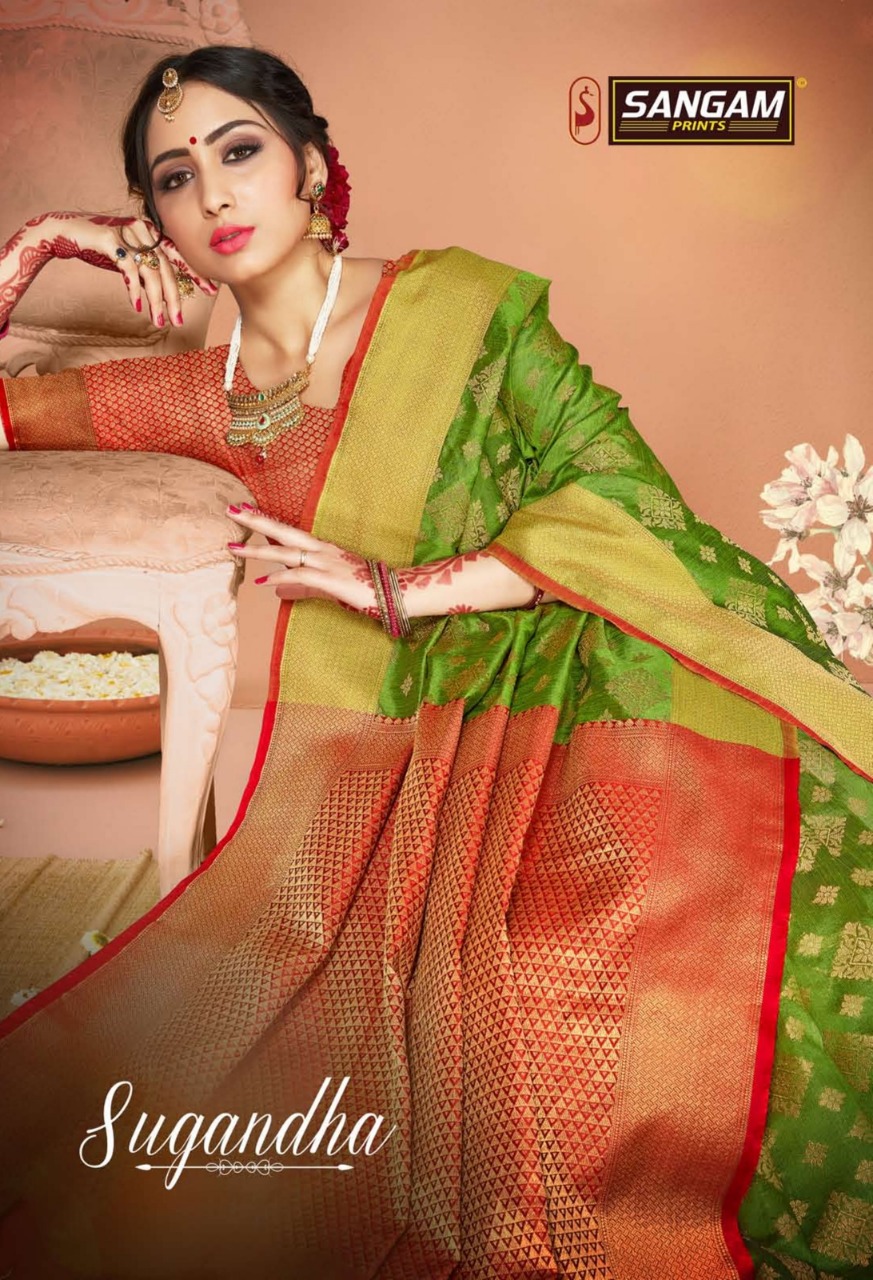 Sugandha By Sangam Silk Weaving Sarees Wholesale Supplier And Dealer Surat