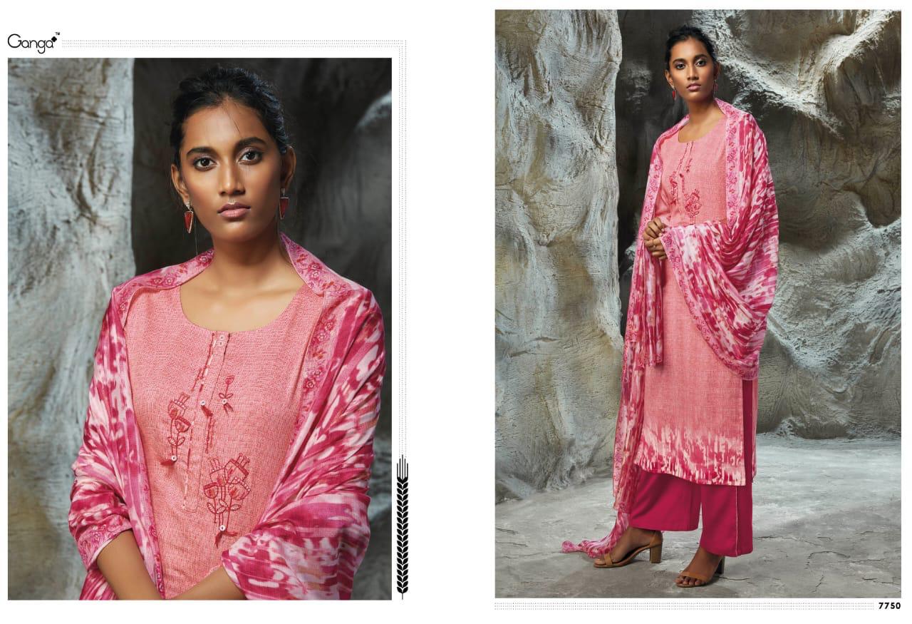 Lilith By Ganga Series 7746 To 7755 Satin Printed Suits Wholesale Supplier Gujarat