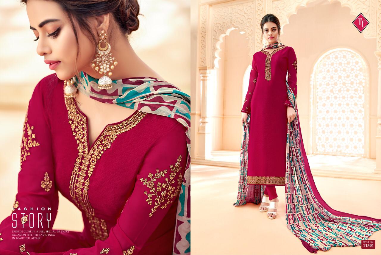 Royal Silk  French Crepe Vol 5 By Rfs Designer Party Wear Suits Wholesale Supplier Gujarat