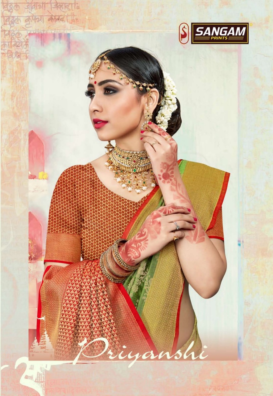 Priyanshi By Sangam Silk Weaving Sarees Wholesale Supplier Gujarat