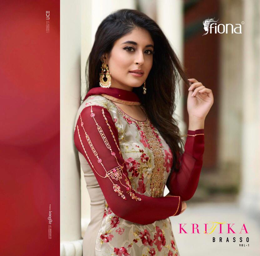 Kritika Brasso Vol 1 By Fiona Series 22271 To 22277 Designer Party Wear Suits Wholesale Supplier Guj...