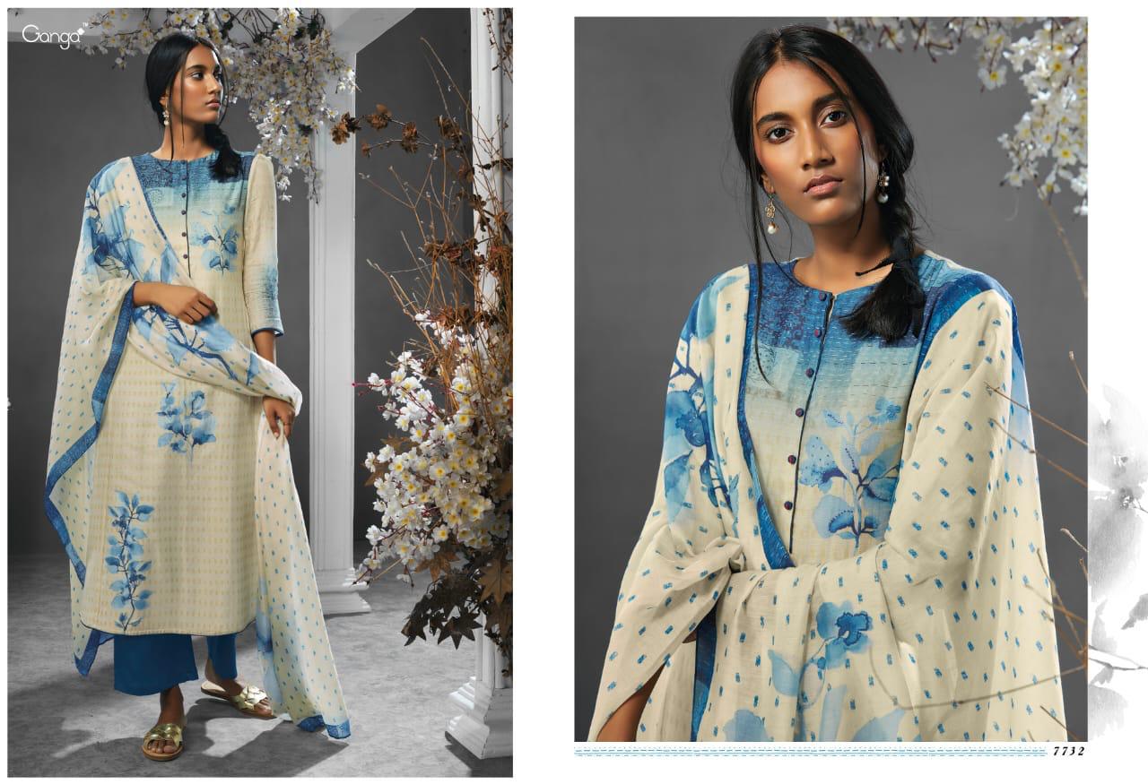 Tilt A Whirl By Ganga Series 7728 To 7736  Bemberg Printed Suits Wholesale Supplier Gujarat