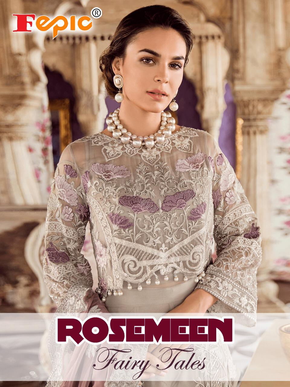Rosemeen Fairy Tales By Fepic Series 56001 To 56006 Georgette Embroidered Pakistani Suits Wholesale ...