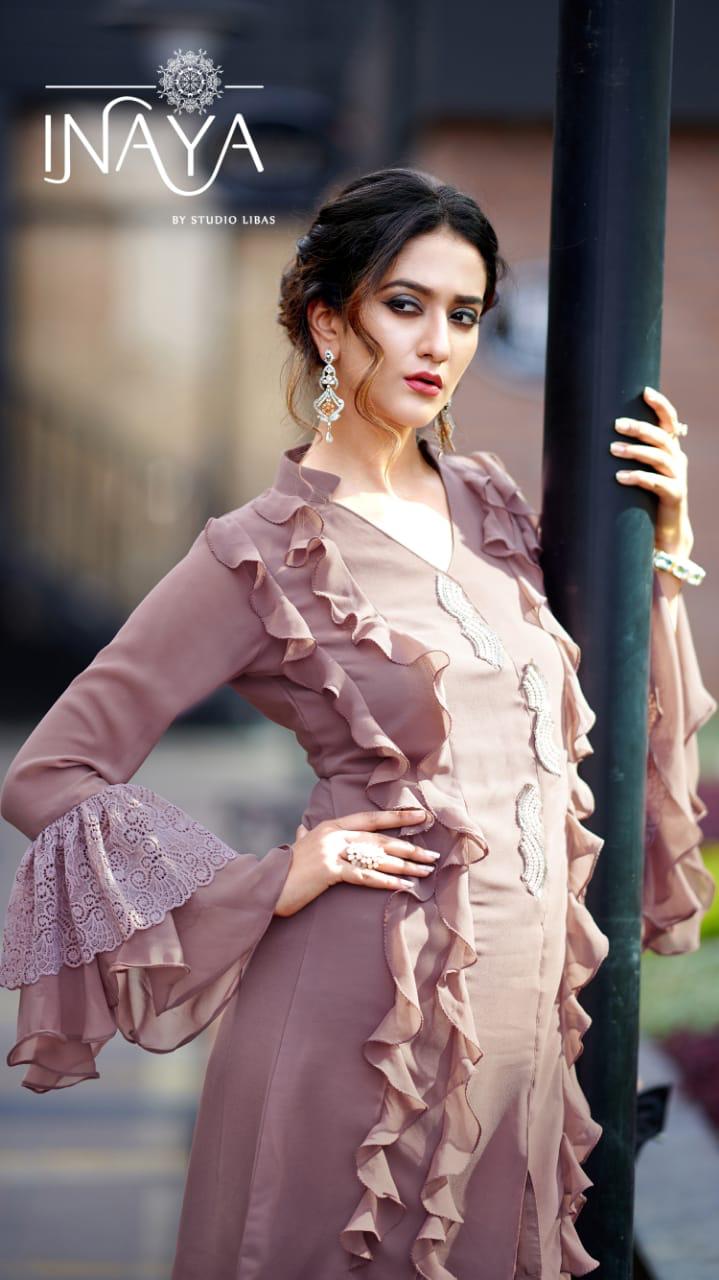 Frills And Frills Lpc 29 Inaya By Studio Libas Kurtis With Pants Wholesale Supplier And Dealer Surat