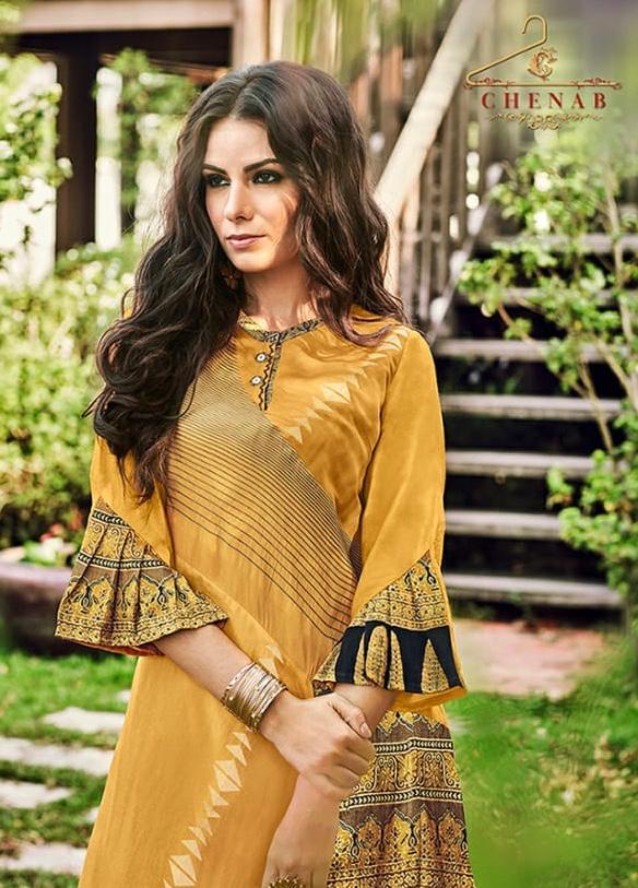 Swagat Chenab Series 9101 To 9109  Fancy Designer Party Wear Kurtis Wholesale Supplier Gujarat