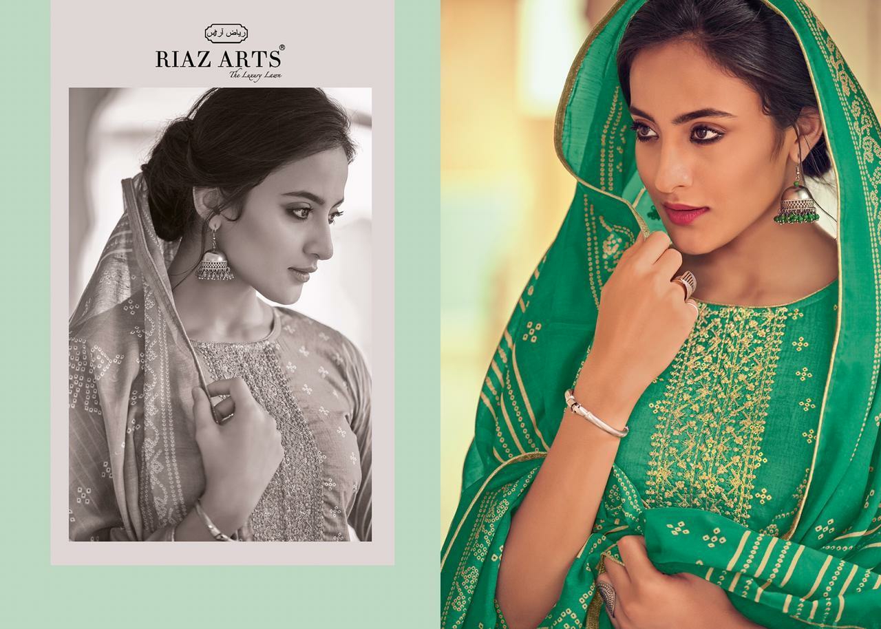 Bandhini By Riaz Arts Cotton Dress Materials Wholesale Supplier Surat