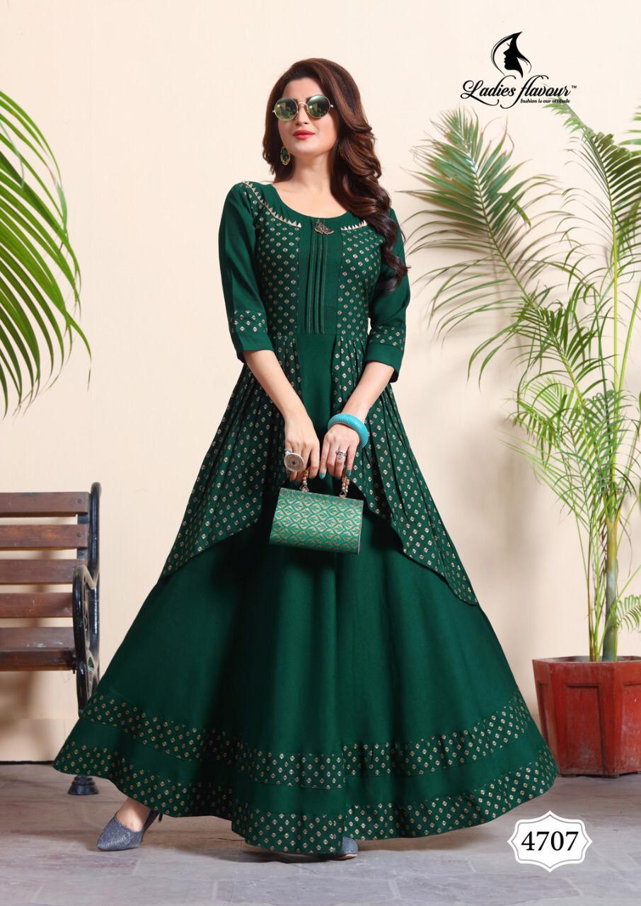 Miss World Vol 4 By Ladies Flavour Slub With Foil Printed Kurtis Wholesale Supplier Gujarat