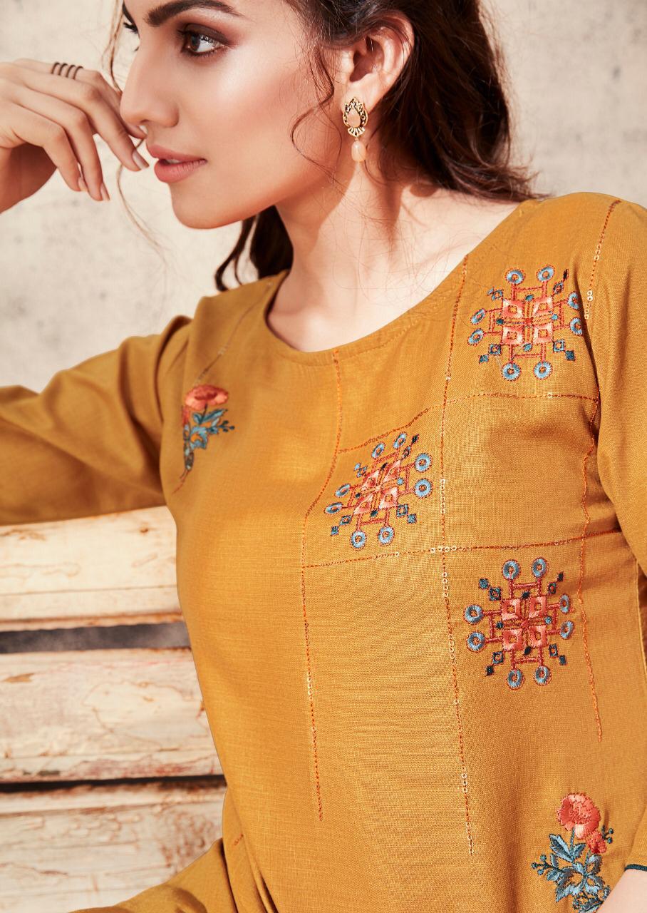 Rio Nx By Vink Embroidered Kurtis With Plazzo Wholesale Supplier Surat