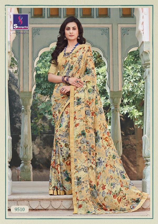 Nirvana 2 By Shangrila Floral Printed Sarees Wholesale Supplier Nd Dealer Gujarat