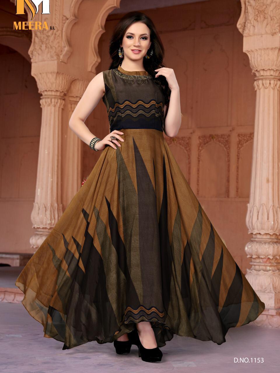 Meerali Silk Mills Designer Party Wear Gowns Wholesale Supplier Gujarat