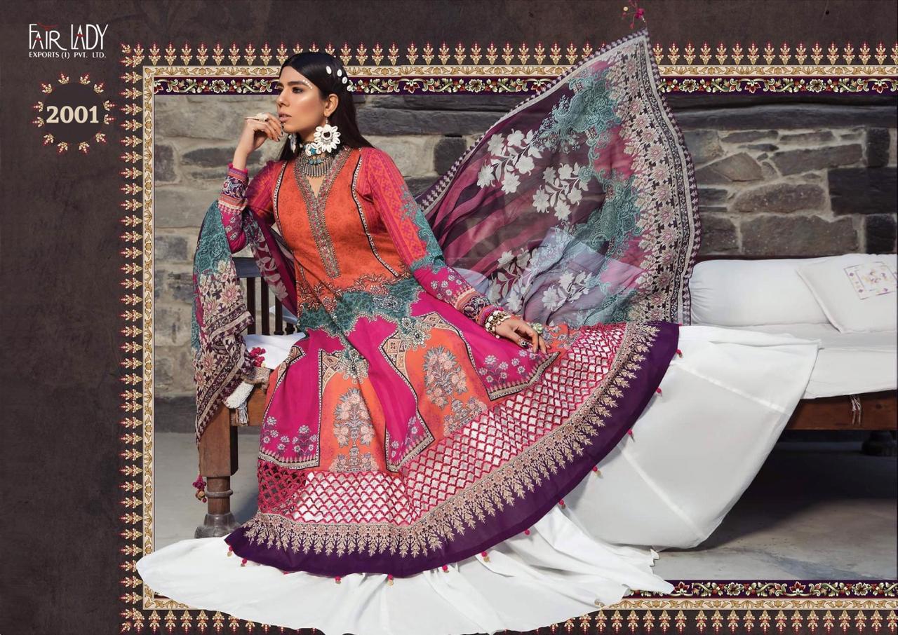 Fair Lady M Prints By Mumtaz Arts Series  2001 To 2007 Satin Digital Printed Pakistani Suits Wholesa...