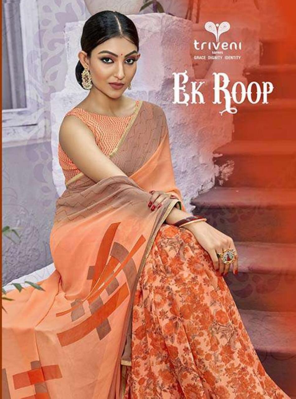 Ek Roop By Triveni Georgette Sarees Wholesale Supplier And Dealer Surat