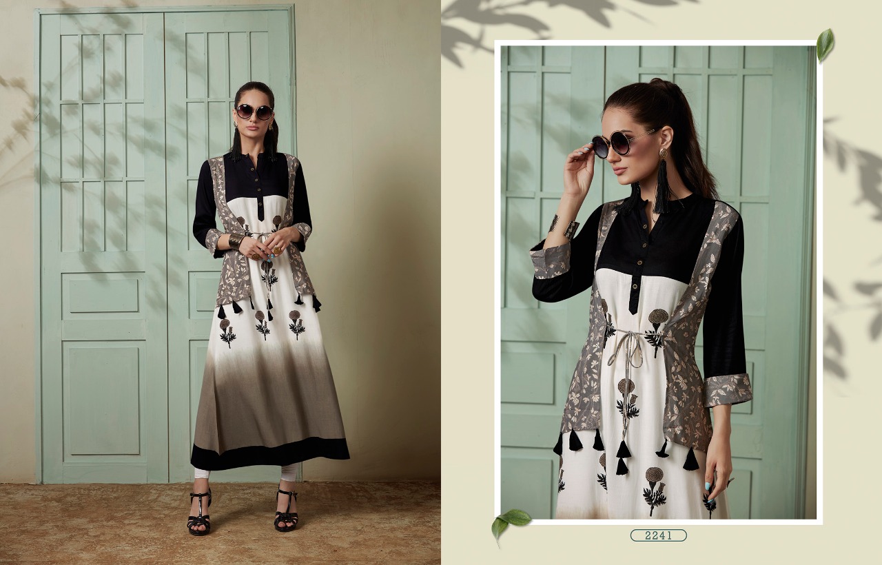 Aspire By Rangoon Reyon Long Kurtis Collection Wholesale Supplier And Dealer Surat