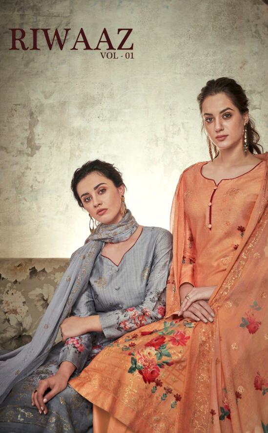 Riwaaz Vol  1 By Karma Series 121 To 127 Designer Party Wear Suits Wholesale Supplier Gujarat