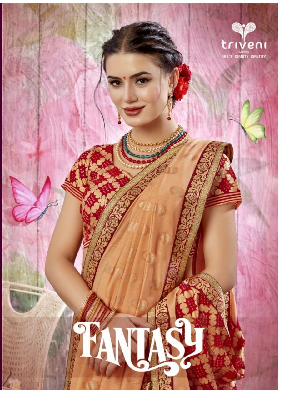 Fantasy By Triveni Vichitra Designer Party Wear Sarees Wholesale Supplier Gujarat