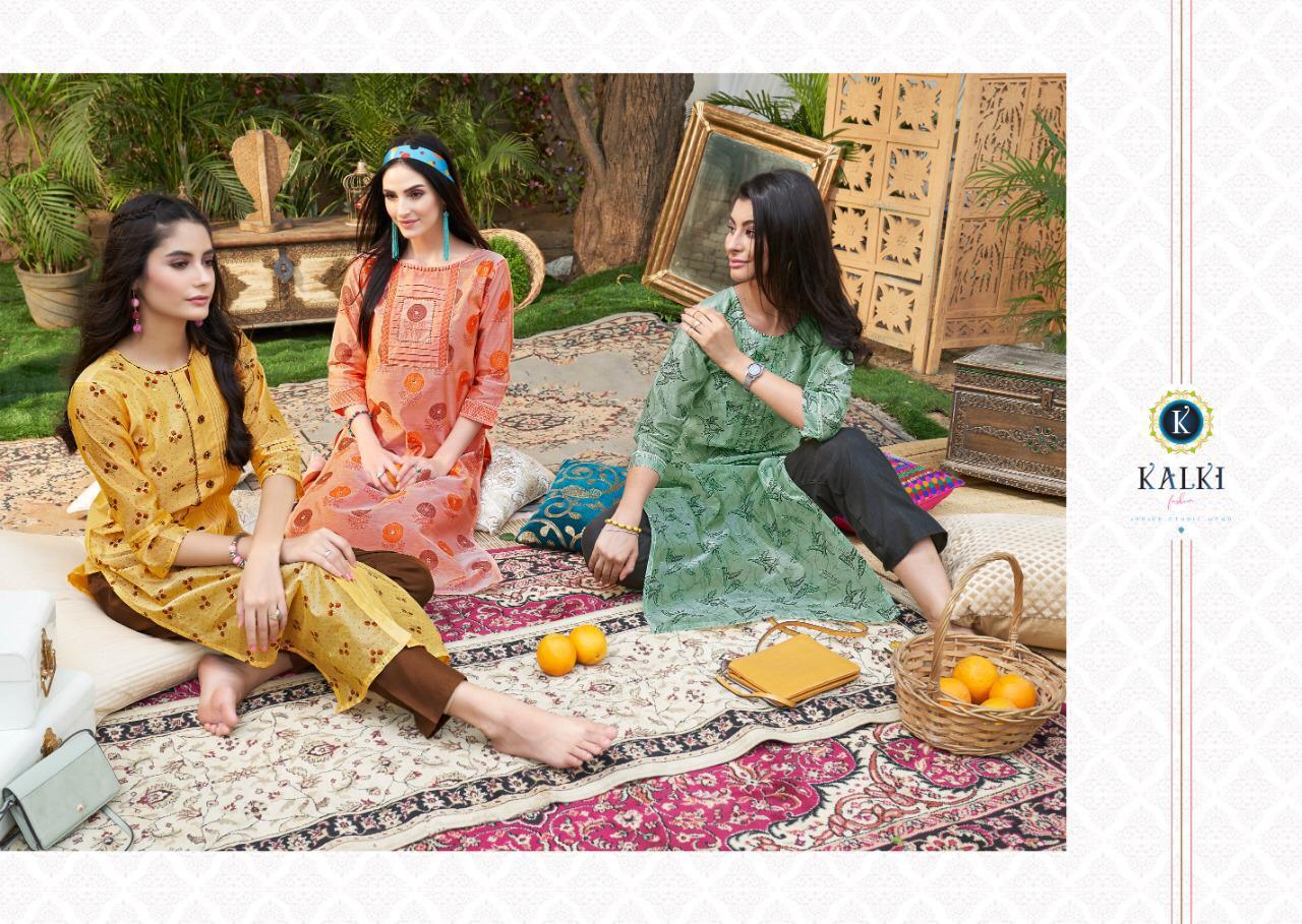 Maskali By Kalki Fashion Kurtis With Bottom Wholesale Supplier Surat