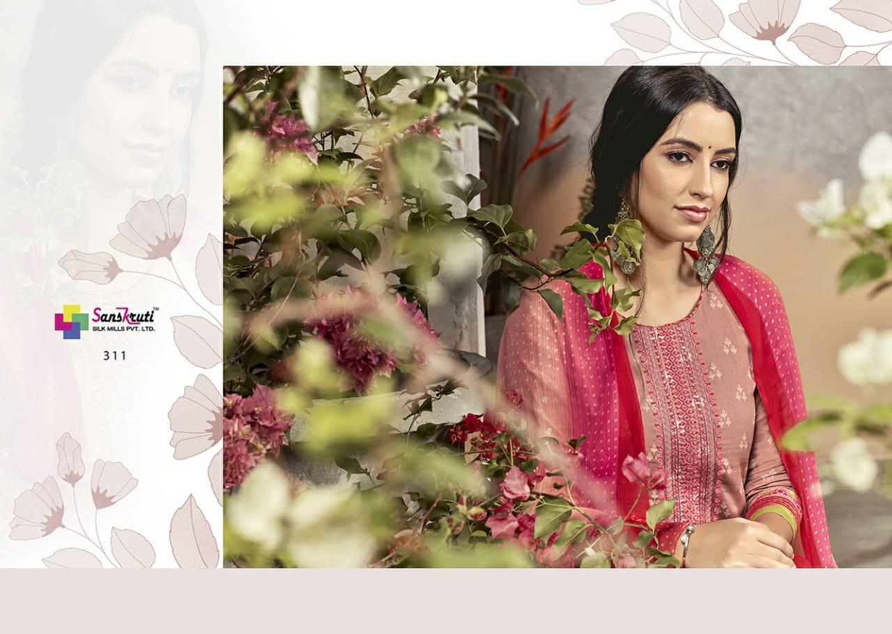 Sahara Vol 3 Sanskruti Silk Mills Jam Silk Printed Suits Wholesale Supplier India