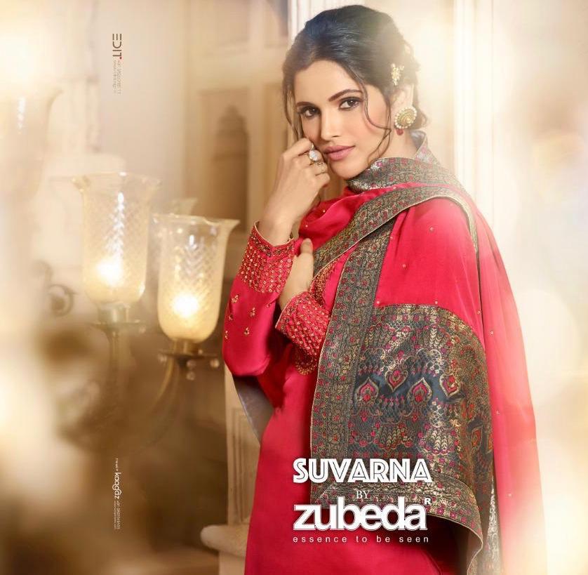 Zubeda Suvarna Series 16601 To 16607 Georgette Embroidered Designer Party Wear Suits Wholesale Suppl...