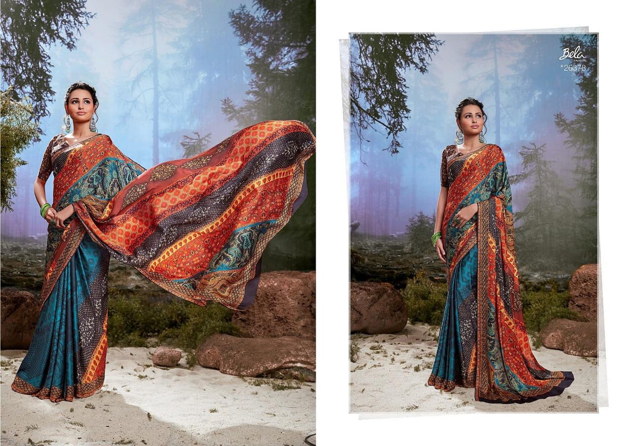 Silky Vol 6 By Bela Satin Georgette Sarees Wholesale Supplier Gujarat
