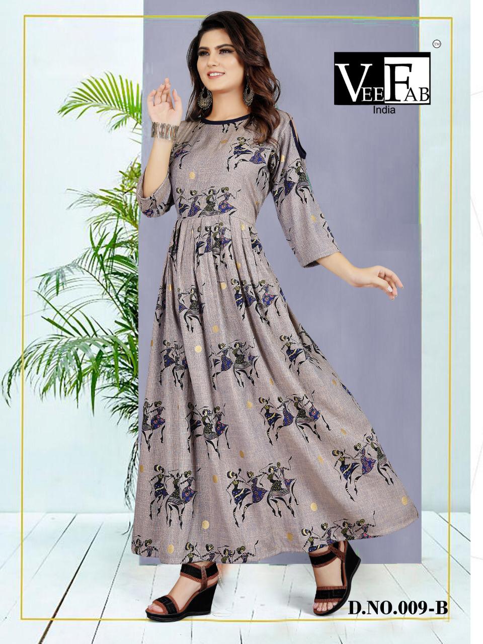 Miami By Vee Fab India Reyon Print Kurtis Wholesale Supplier And Dealer Surat